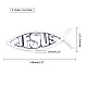 SUPERFINDINGS 3pcs Silver Stickers Jesus Christ Fish and Cross Self-Adhesive Metal Optic Decal Badge Emblem for Car Window Laptops Luggage Refrigerator DIY-FH0001-004-2