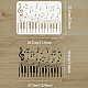 Fingerinspire 音符ステンシル 11.7x8.3 インチ ミュージカル ペインティング ステンシル プラスチック ピアノ キーボード & 音符模様 テンプレート 再利用可能な DIY アートとクラフト 音楽ステンシル 床壁家の装飾用 DIY-WH0396-409-2