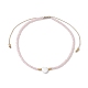 Bracelets de perles tressées en coquillage naturel et graines de verre en forme de cœur BJEW-JB09922-01-1