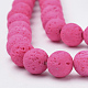 Synthetic Lava Beads Strands X-G-S277-10mm-16-3