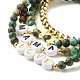 Love mama beads impilabili set di braccialetti elastici per la festa della mamma BJEW-JB07159-8