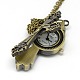 Alloy Crucifix Cross Pendant Necklace Pocket Watch WACH-N011-86-3