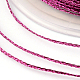 丸いメタリック糸  12プライ  フクシア  1mm  約54.68ヤード（50m）/ロール MCOR-L001-1mm-14-2