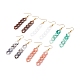 Chunky Acrylic Curb Chain Long Tassel Dangle Earrings EJEW-JE04770-1
