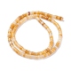 Chapelets de perles jaunes en aventurine naturelle G-F631-A47-3