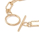 Placage ionique (ip) 304 bracelet de chaînes de trombone en acier inoxydable pour femme BJEW-H541-07G-3