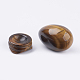 天然タイガーアイディスプレイ装飾  ベース付き  卵形の石  56mm  卵：47x30mm DJEW-G018-02-2