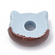 レジン子猫カボション  猫のドーナツ  模造食品  ライトスカイブルー  14.5x16.5x6mm X-CRES-N010-04B-2