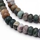 Frosted Natural Indian Agate Rondelle Bead Strands G-L379-06-8x5mm-1