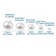Cabujones de perlas de imitación de plástico ABS SACR-TA0001-04-10
