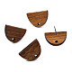 Fornituras de aretes de madera de nogal MAK-N032-009-1