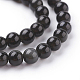 Obsidienne naturelle perles rondes brins G-G735-19-4mm-3