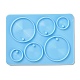 Stampo in silicone fai da te con pendente olografico di forma rotonda piatta DIY-K063-05-2