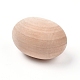 未完成の空の木製イースタークラフト卵  ディー木製工芸品  バリーウッド  60x42mm DIY-L061-01-2