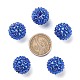 Chunky Resin Rhinestone Bubblegum Ball Beads RESI-A001-2-7