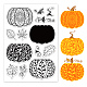 Ph pandahall zucca di halloween silicone trasparente francobolli foglia di zucca autunno trasparente francobolli di plastica francobollo sigillo per la carta scrapbooking album di foto ringraziamento decorazione di halloween DIY-WH0167-56-840-1