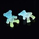 1-Hole Transparent Spray Painted Acrylic Buttons BUTT-N020-001-B01-3