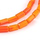 Faceted Cuboid Solid Color Glass Bead Strands GLAA-J081-B21-1