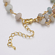 Bracelets de perles d'amazonite à fleurs naturelles BJEW-K200-03G-3