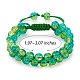 Scintillante braccialetto di perline intrecciate di vetro tondo BJEW-SW00082-19-2