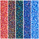 Fingerinspire 11200pcs cuentas de semillas de vidrio 12/0 color transparente arco iris (azul oscuro) espaciador suelto cuentas de pulsera redondas para hacer joyas SEED-OL0001-05-03-5