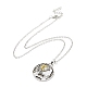 Retro-Krähen- und Mondanhänger-Halskette aus Legierung für Frauen NJEW-B085-02-2