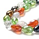 Faceted Teardrop Glass Beads Strands X-GS053-AB-3