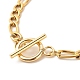 304 Stainless Steel Figaro Chain Bracelet with Toggie Clasp for Women BJEW-JB07690-4
