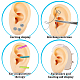 Moule d'affichage d'oreille gauche en silicone souple EDIS-WH0021-14B-7