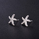 SHEGRACE Delicate Rhodium Plated 925 Sterling Silver Ear Studs JE168A-3