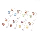 Aretes de mariposa con cuentas de vidrio y perla acrílica EJEW-JE04828-1
