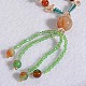 Perles de verre avec des colliers de perles d'agate X-NJEW-E040-04-3