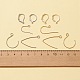 48 pièces 12 style 304 boucles d'oreilles à levier en acier inoxydable et crochets de boucles d'oreilles STAS-FS0001-28-3