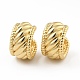 Brass Chunky Cuff Earrings for Men Women EJEW-B013-02-1