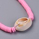 Eco-Friendly Handmade Polymer Clay Heishi Beads Kids Braided Bracelets BJEW-JB04317-03-3