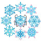Kits de posavasos con copos de nieve navideños con pintura de diamantes diy WG22379-01-5