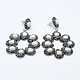 Orecchini pendenti con perle naturali EJEW-K070-03A-NR-1
