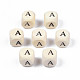 Printed Natural Wood Beads X-WOOD-T026-001A-1