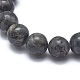 Bracelets extensibles en perles de larvikite naturelles X-BJEW-K212-C-046-2