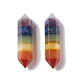 Thème chakra cristal de quartz assemblé & améthyste & lapis lazuli & aventurine verte & topaze jade & aventurien rouge & perles de jaspe rouge G-D477-02-2