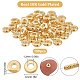 Beebeecraft 100Pcs/Box Flat Round Spacer Beads 18K Gold Plated Disc Spacer Jewelry Making Beads 4mm for DIY Bracelet Earring Necklace KK-BBC0002-67-2