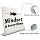 Creatcabin Mindset is Everything – Büroschilder AJEW-WH0391-009-3