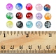 420 pz 15 colori perline acriliche craquelé trasparenti CACR-FS0001-01-6