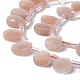 Chapelets de perles de sunstone naturelle naturelles G-G805-B15-4