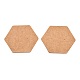 クラフト紙のイヤリングはカードを表示します  六角  ペルー  6.8x5.9x0.05cm CDIS-H005-01-1