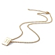 Ожерелье с прямоугольной подвеской из титановой стали для мужчин и женщин NJEW-E090-01G-08-2