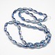 Electroplate Crystal Glass Rice Beads Strands EGLA-F043-B01-3