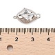 Латунные застежки из прозрачного кубического циркония с микропаве KK-C075-19P-3