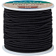 Benecreat 2.5mm schwarze elastische Schnur 35m / 38 Yard Stretchfaden Perlenschnur Stoff Handwerk Schnur Seil für DIY Handwerk Armbänder Halsketten EC-BC0001-2.5mm-16A-1