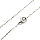 Women Stainless Steel Cross Round Link Necklace Making X-NJEW-507L-7-3